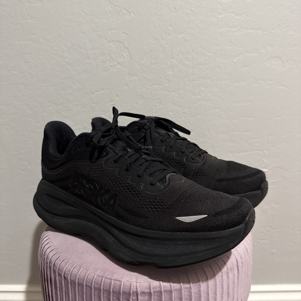 Hoka One One Bondi 9 Triple Men’s Black Size 13 2E 1162011-BBLC